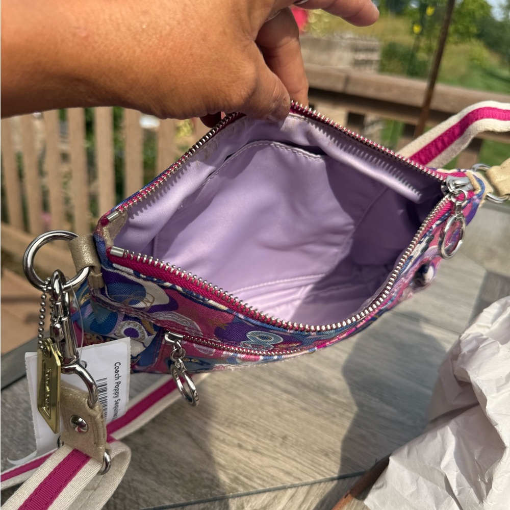 EUC! Coach Poppy Vintage Y2K Multicolor Sequins Beads Bag - Picture 8 of 13